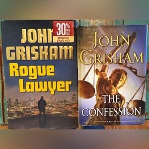 John Grisham Hardcover Books-Rogue Lawyer & The Confession